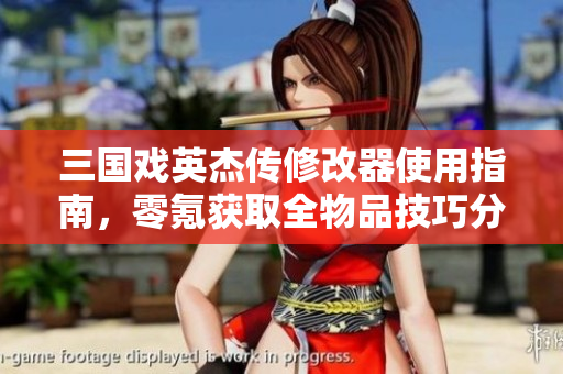 三国戏英杰传修改器使用指南，零氪获取全物品技巧分享