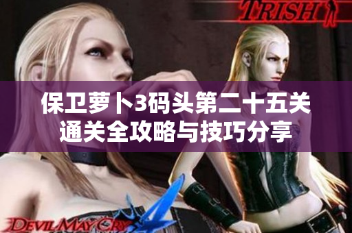保卫萝卜3码头第二十五关通关全攻略与技巧分享