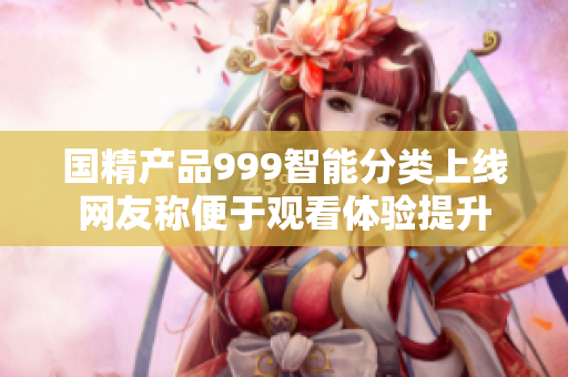 国精产品999智能分类上线网友称便于观看体验提升