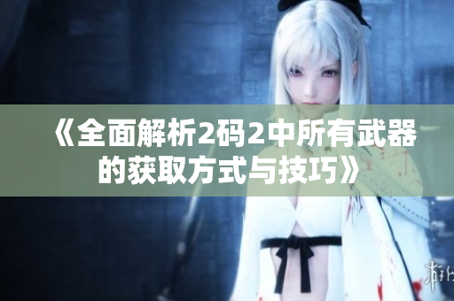 《全面解析2码2中所有武器的获取方式与技巧》