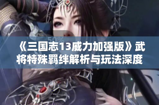 《三国志13威力加强版》武将特殊羁绊解析与玩法深度剖析