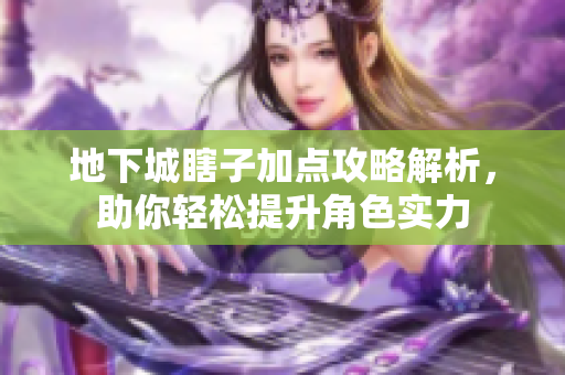 地下城瞎子加点攻略解析，助你轻松提升角色实力
