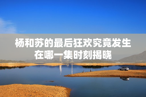 杨和苏的最后狂欢究竟发生在哪一集时刻揭晓