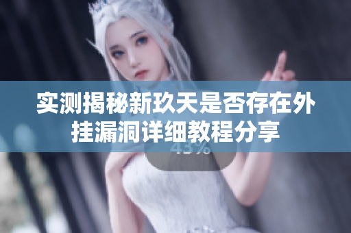 实测揭秘新玖天是否存在外挂漏洞详细教程分享
