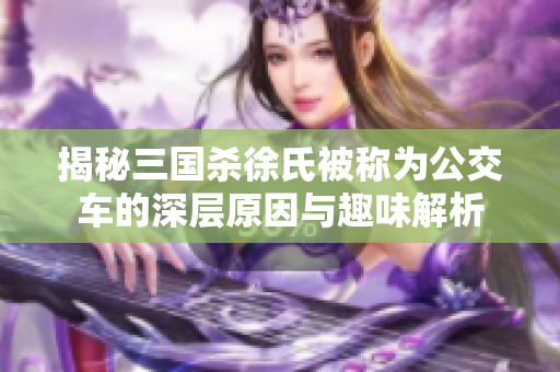 揭秘三国杀徐氏被称为公交车的深层原因与趣味解析