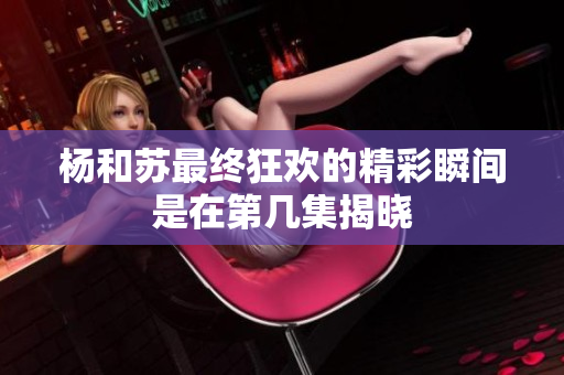杨和苏最终狂欢的精彩瞬间是在第几集揭晓