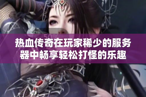 热血传奇在玩家稀少的服务器中畅享轻松打怪的乐趣