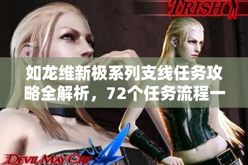 如龙维新极系列支线任务攻略全解析，72个任务流程一网打尽
