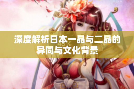 深度解析日本一品与二品的异同与文化背景