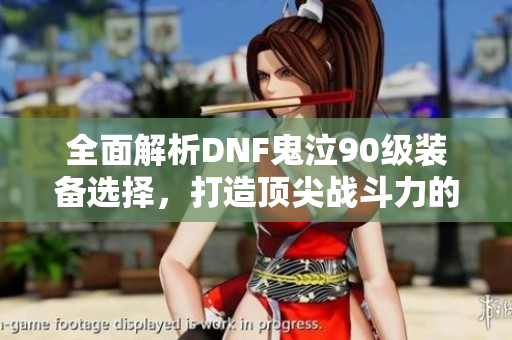 全面解析DNF鬼泣90级装备选择，打造顶尖战斗力的秘诀分享