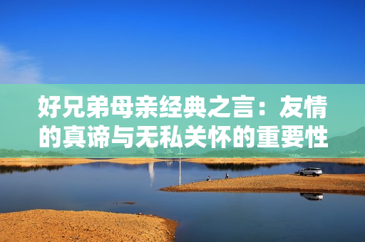 好兄弟母亲经典之言：友情的真谛与无私关怀的重要性