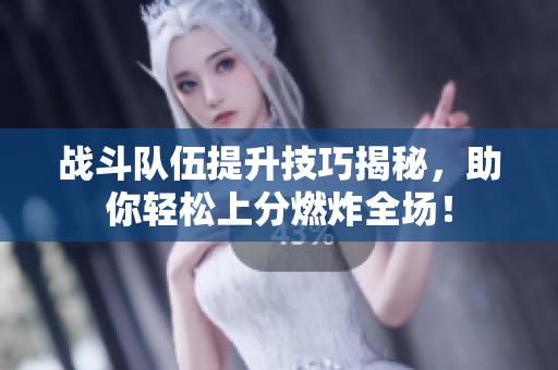 战斗队伍提升技巧揭秘，助你轻松上分燃炸全场！