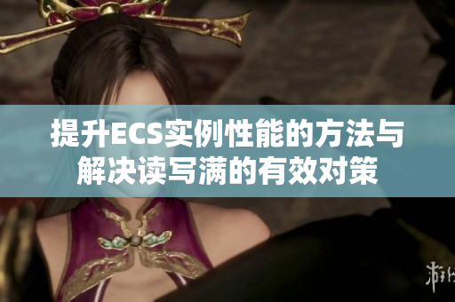 提升ECS实例性能的方法与解决读写满的有效对策