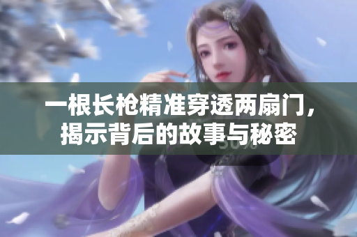 一根长枪精准穿透两扇门，揭示背后的故事与秘密
