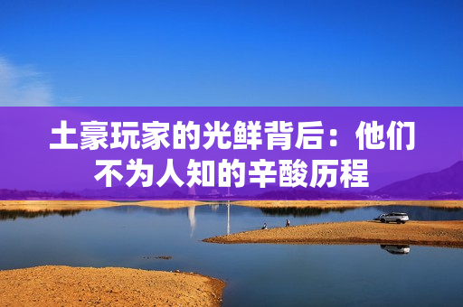 土豪玩家的光鲜背后：他们不为人知的辛酸历程