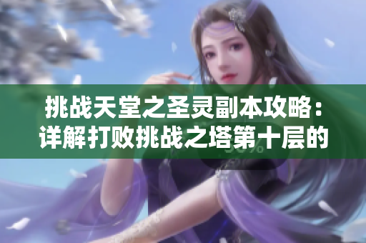 挑战天堂之圣灵副本攻略：详解打败挑战之塔第十层的方法