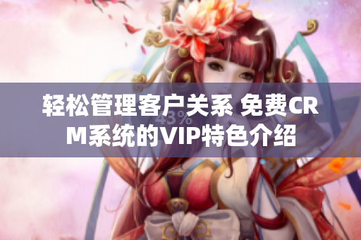 轻松管理客户关系 免费CRM系统的VIP特色介绍