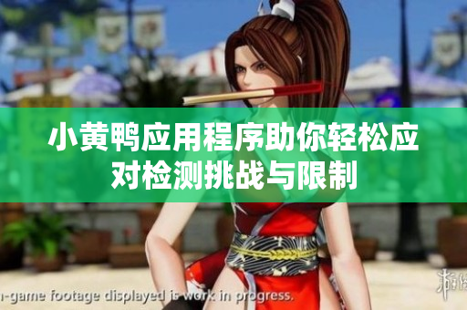 小黄鸭应用程序助你轻松应对检测挑战与限制