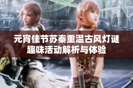 元宵佳节苏秦重温古风灯谜趣味活动解析与体验