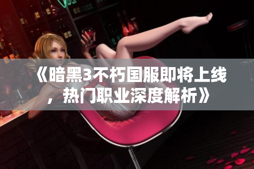 《暗黑3不朽国服即将上线，热门职业深度解析》