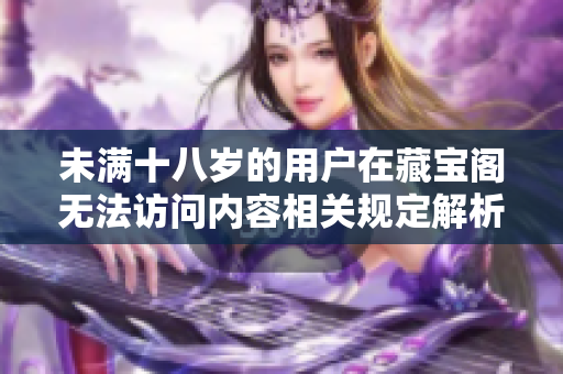 未满十八岁的用户在藏宝阁无法访问内容相关规定解析