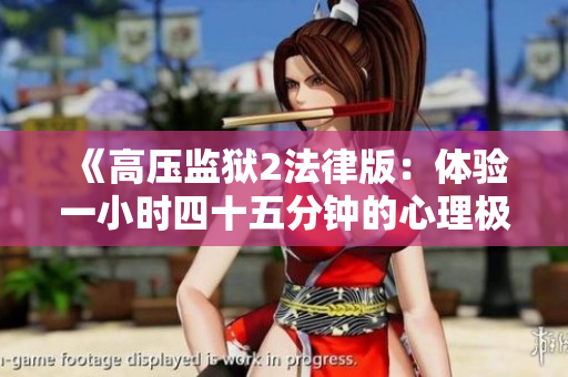 《高压监狱2法律版：体验一小时四十五分钟的心理极限》