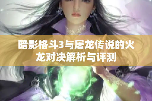 暗影格斗3与屠龙传说的火龙对决解析与评测