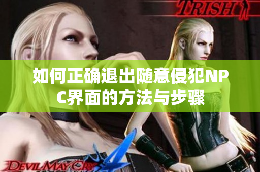 如何正确退出随意侵犯NPC界面的方法与步骤