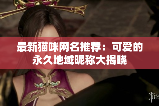 最新猫咪网名推荐：可爱的永久地域昵称大揭晓