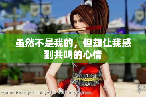 虽然不是我的，但却让我感到共鸣的心情