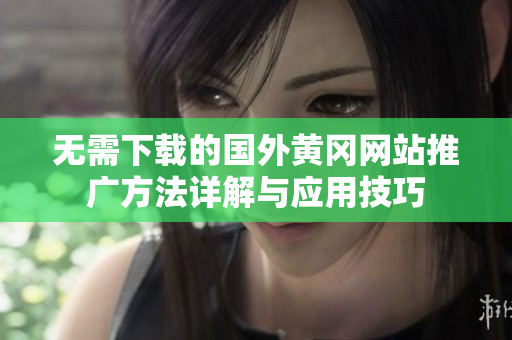 无需下载的国外黄冈网站推广方法详解与应用技巧